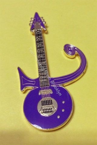 Prince Love Symbol Purple Rain - Purple Guitar Tribute Pin