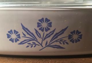 Vintage Corning Ware A - 10 - B Blue Cornflower Casserole Dish 2.  5 Liter - With Lid 3