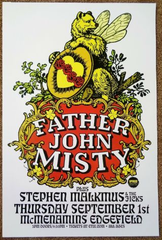 Father John Misty 2016 Gig Poster Edgefield Portland Oregon Concert