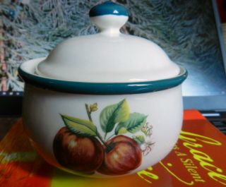 Casuals By China Pearl Apple Blossom Sugar Bowl With Lid
