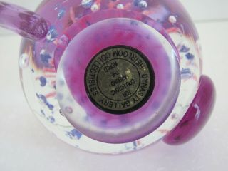 Paperweight Teapot Purple Pink Dynasty Gallery Heirloom Collectible w Jellyfish 5