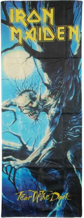 Iron Maiden Fear Of The Dark Door Tapestry Cloth Poster Flag Wall Banner 21 " X58 "