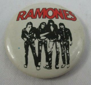 The Ramones Vintage Late 1970s Us 32mm Badge Pin Button Punk
