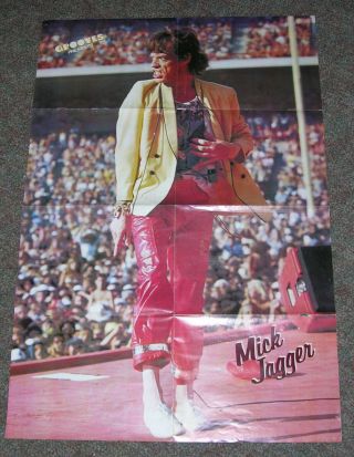Mick Jagger Poster - 21x32 - Vintage 1970 