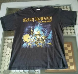 Vintage Iron Maiden Live After Death T Shirt Backprint Hanes