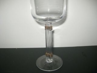 2 Christian Dior Gaudron Gold Crystal Wine Glass Goblet