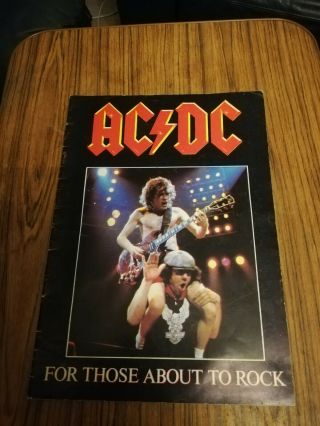 Ac/dc - For Those About To Rock - Tour Programme - 1982 -
