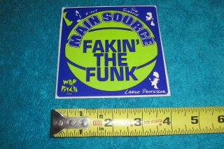 Main Source Promo Sticker For Fakin The Funk Cd/12 " Single/large Professor/1992
