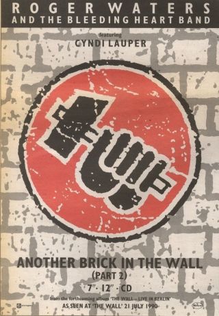 15/9/90 Pgn32 Advert: Roger Waters Single Another Brick In The Wall 10x7