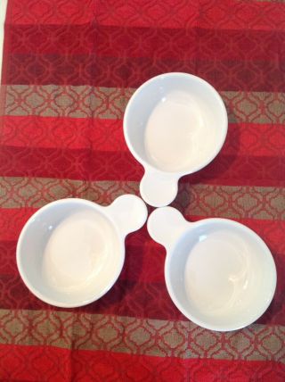 3 Corning Ware U.  S.  A.  White Glass Grab It Bowls 150 - B EUC 5