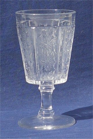 Antique Bryce Brothers Panelled Daisy Water Wine Goblet