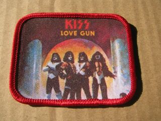 Vintage Older Kiss Love Gun Patch Rock N Roll All Night Uncommon Patch