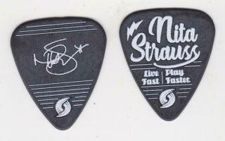 Nita Strauss Signature Logo Guitar Pick 2019 Concert Tour Alice Cooper Hurricane