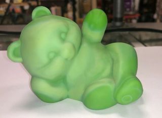 Fenton Green Teddy Bear Figurine