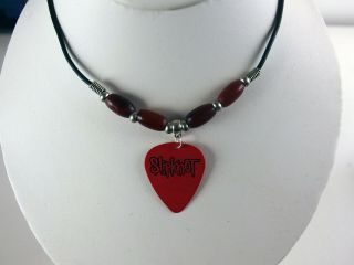 Slipknot Red Logo Guitar Pick Necklace