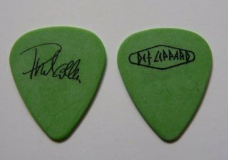 Phil Collen Def Leppard Green Slang Tour Issued Guitar Pick Rare