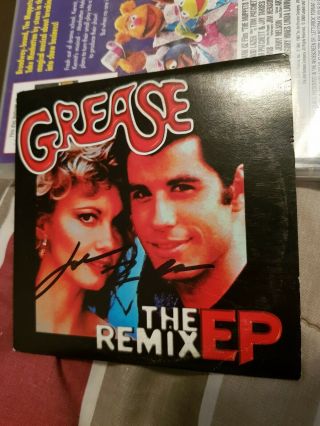Grease The Remix Ep - Autographed By John Travolta.  Grease Megamix/ Summer Nights