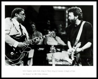 1987 Eric Clapton & B.  B.  King In A Night Of Red Hot Blues Photo