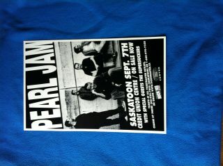 Pearl Jam Concert Tour Poster " Rare " Eddie Vedder