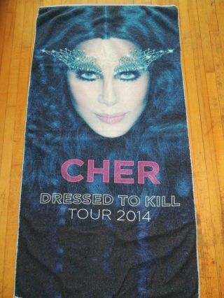 Cher 2014 Dressed To Kill Tour Beach Towel One Of A Kind Singer
