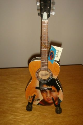 Elvis Presley Baby Axe Miniature Guitar With Stand,  V.  G.  C.