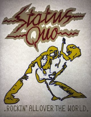Status Quo Memorabilia 70s 80s,  Vintage Retro Tshirt Transfer Print,  Nos