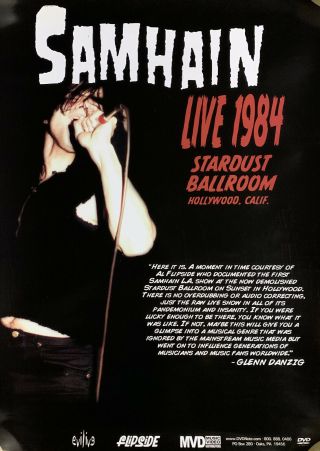 Samhain Live 1984 Stardust Ballroom Promo Poster Danzig