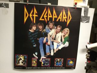 Def Leppard " Hysteria ".  1988 Promo Poster