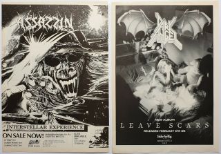 Dark Angel Assassin 2 X Vintage Adverts Heavy Metal Poster Flyer Thrash
