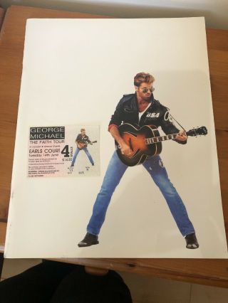 George Michael The Faith Tour Programme And Ticket Stub Earls Court 14 June