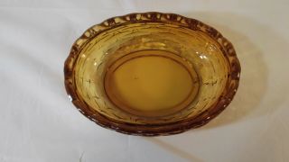 Vintage L E Smith Gold Amber Glass Hen on Nest w/Chicks Covered Candy Dish 4