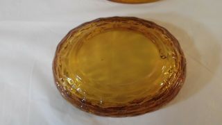 Vintage L E Smith Gold Amber Glass Hen on Nest w/Chicks Covered Candy Dish 5
