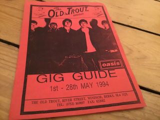 Oasis - Gig Flyer 1994 Windsor Old Trout - Noel Liam Gallagher.