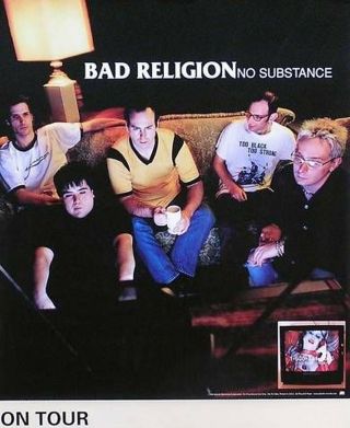 Music Poster Bad Religion No Substance 1998 Tour Us Promo Atlantic Records Usa