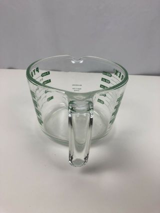 Corning Pyrex 4 Four Cup 1 Quart Green Text Microwaveable Mixing Measuring Cup 5