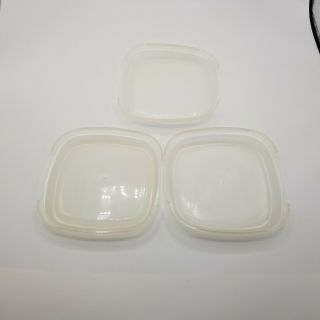 3 Corning Ware Replacement Plastic Lid Covers P - 41 - C Petite Pan Casserole 2
