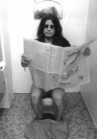 Ozzy Osbourne Reading Newspaper In The Toilet Poster 13x19 Inches