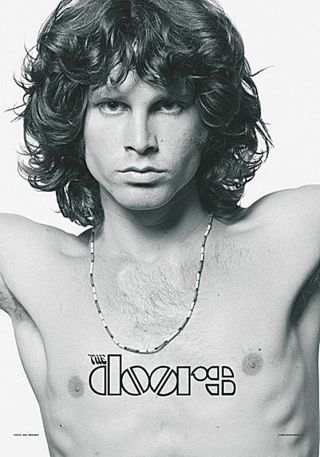 Jim Morrison Doors B&w Large Fabric Poster / Flag 1100mm X 750mm (hr)