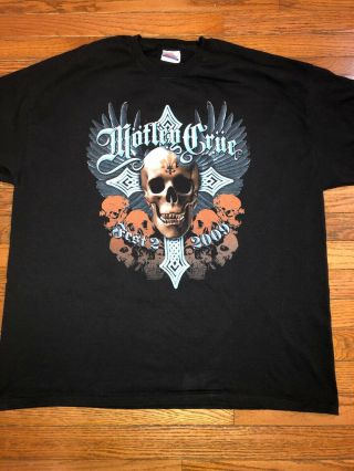 Motley Crue 2009 Crue Fest 2 Godsmack Black T - Shirt Men’s 2xl Rare Small Hole