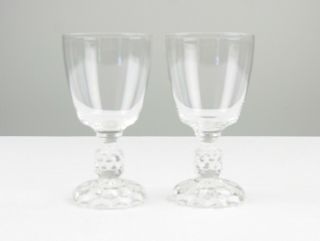 Fostoria American Lady Goblets 2 Pc Set,  Vintage Elegant Water Wine Glass 5056
