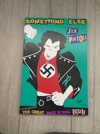 Sex Pistols Sid Vicious Swindle Custom Promo Poster Mounted Punk Rare