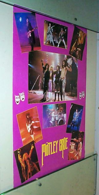 Motley Crue Vintage Theatre Of Pain Live Collage Poster - Last One