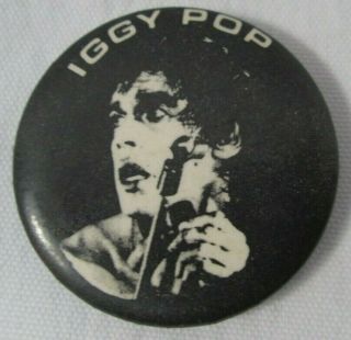 Iggy Pop Vintage Late 1970s Us 32mm Badge Pin Button Punk