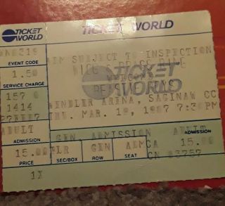 1987 Beastie Boys Concert Ticket Stub Licensed To Ill Tour Fishbone Murphy 