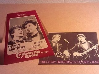 Everly Brothers=a Rare Table Card,  Postcard For Show At Mgm Grand Las Vegas