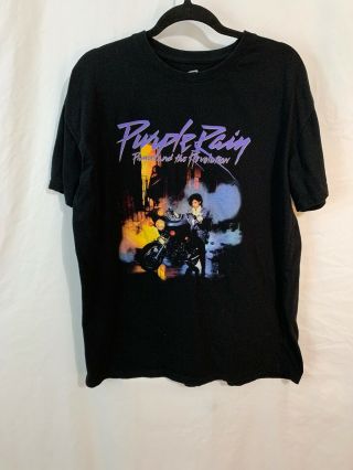 Prince Purple Rain T Shirt Size Xl - Black