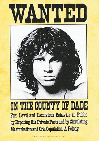 Jim Morrison Doors Wanted Large Fabric Poster / Flag 1100mm X 750mm (hr)