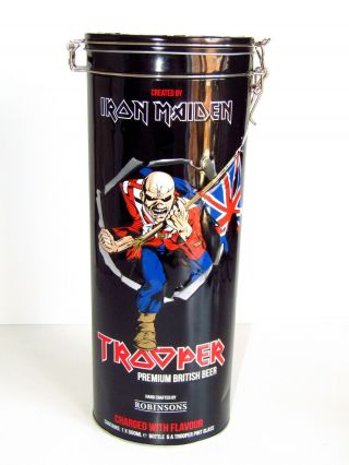 Iron Maiden The Trooper 14 " Collectible Embossed Metal Tin (bar Pub Man Cave)