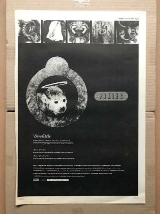 Pixies Doolittle (a) Poster Sized Music Press Advert From 1989 With Tou