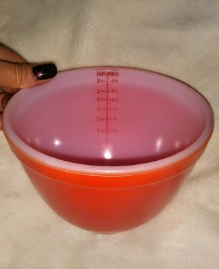 Rare Orange Glass Pyrex 3 1/2 Cup Bowl